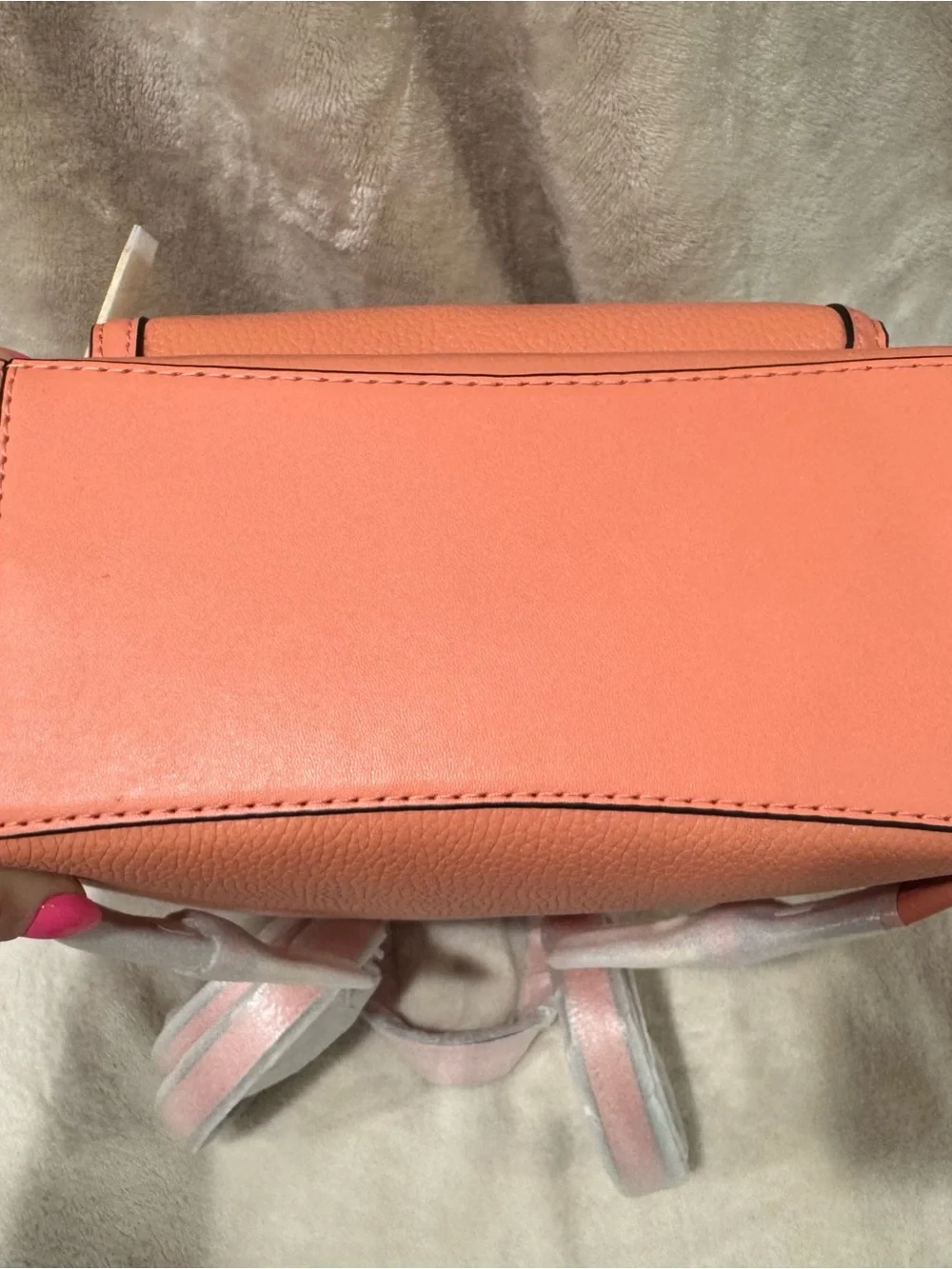 Michael Kors Jaycee Medium Zip Pocket Pebbled Leather Backpack in Sherbert